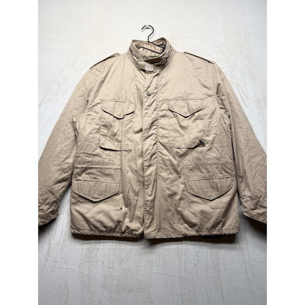 VTG M-65 Jacket XL 1981 US Military Cold Weather Field Tan Desert Regular Liner